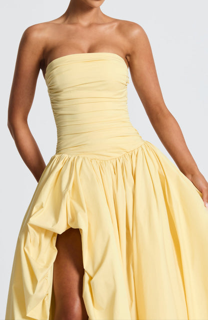 Florencia Maxi Dress-Lemon