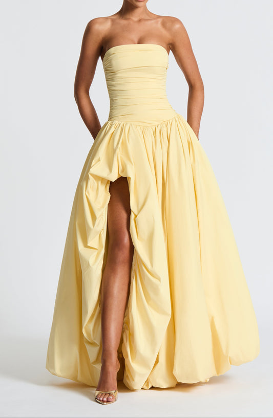 Valencia Maxi Dress - Lemon