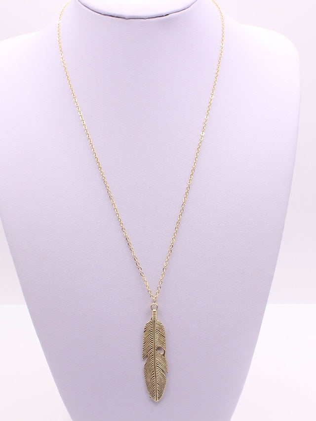 1PC Necklace For Street Daily Alloy Classic Feather for Women