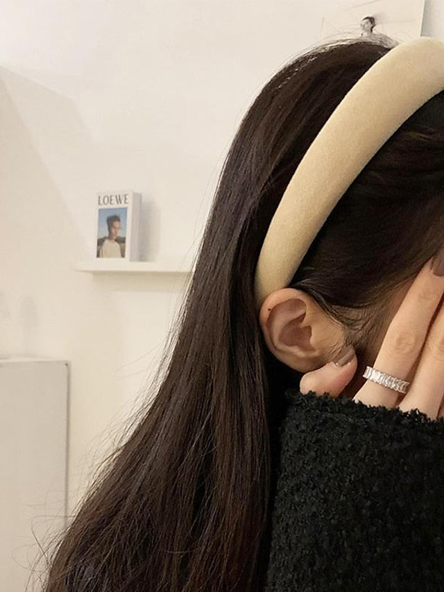 1PC Girls' Headbands Headband For Daily Classic Fabric 3# Rose Red 2#Beige 12# purple for Women