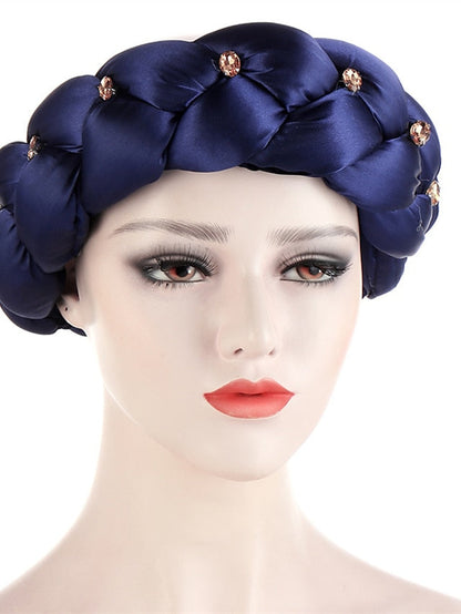 Latest Exaggerated Big Satin Twist Braid Headband African Accessories Women Fashion Turbans Ladies Head Wraps for Women