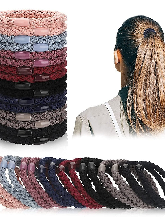 12pcs Weaved Hair Ties Hair Tie For Daily Thread Cord for Women