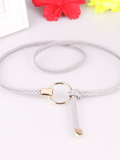 Belt PU Green White Black Gray Pink Skinny Belt Outdoor Dailywear Daily Holiday Pure Color / Spring / Summer / Fall / Winter / Coffee for Women