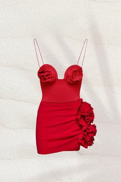 Conjunto de baño de dos piezas con estampado floral y tiras Joyce