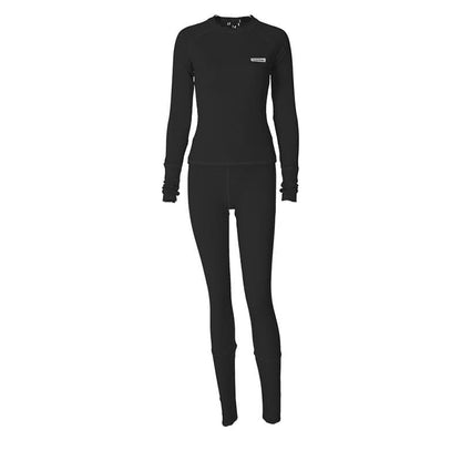 Ribbed solid long sleeve stitch crewneck pant set  | Festival Outfits Women