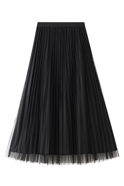 Reversible Two-way Pleated Midi Skirt
