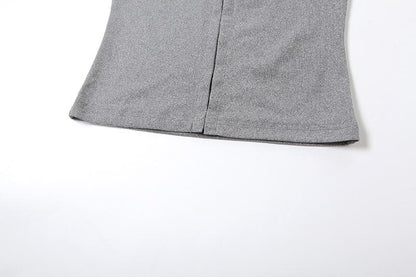 Ribbed lace hem button cami top  | Festival Outfits Women