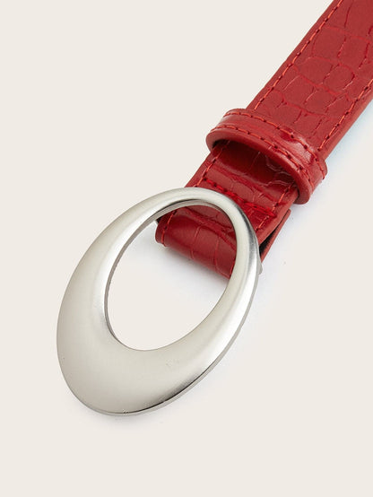 PU leather solid metal decor belt  | Festival Outfits Women