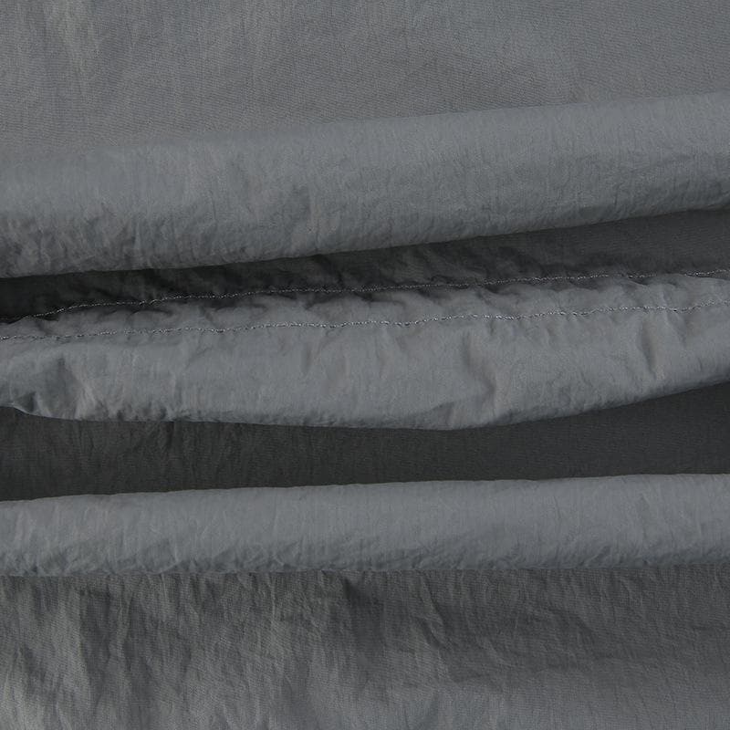 Drawstring solid cargo pocket low rise baggy pant Parachute pants