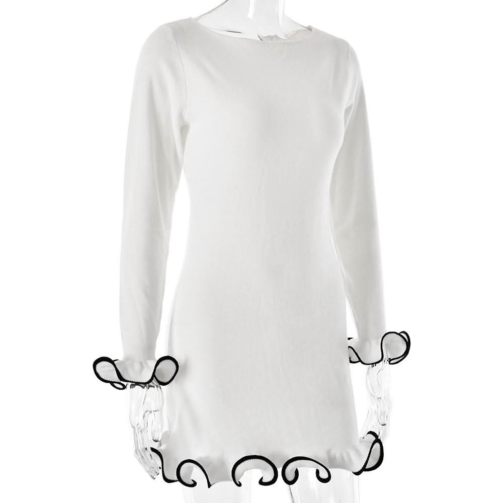 Long sleeve ruffle mini dress  | Festival Outfits Women
