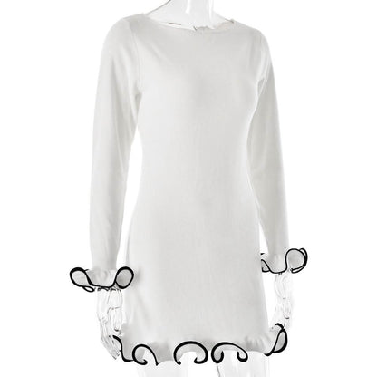Long sleeve ruffle mini dress  | Festival Outfits Women