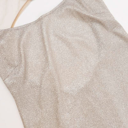 Glitter u neck backless cami maxi dress  | Festival Outfits Women