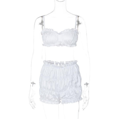 Smocked ruched solid cami pant set  | Festival Outfits Women