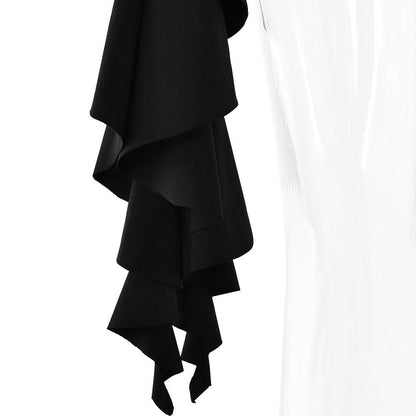 Halter ruched flower applique ruffle mini dress  | Festival Outfits Women