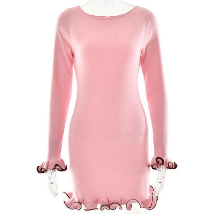 Long sleeve ruffle mini dress  | Festival Outfits Women
