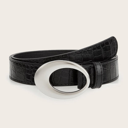 PU leather solid metal decor belt  | Festival Outfits Women