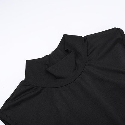 High neck o ring butterfly applique backless slit midi dress  | Festival Outfits Women