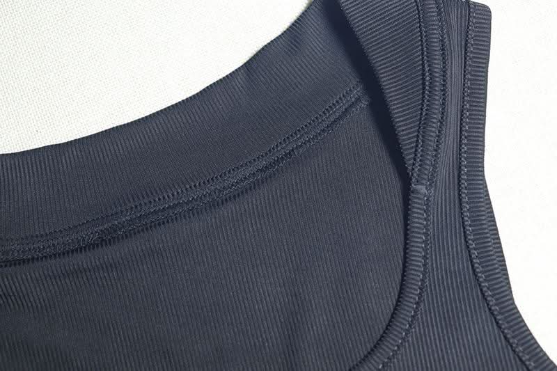 Zip-up self tie ribbed square neck solid pant set  | Festival Outfits Women
