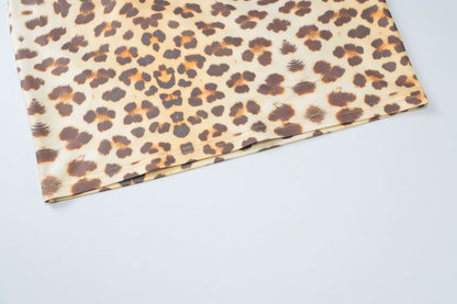 Square neck leopard print mini dress  | Festival Outfits Women  | Leopard Print Mini Dress