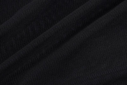 Mesh patchwork zip-up solid long sleeve jumpsuit  | Festival Outfits Women