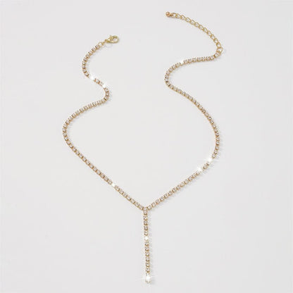 Rhinestone choker necklace