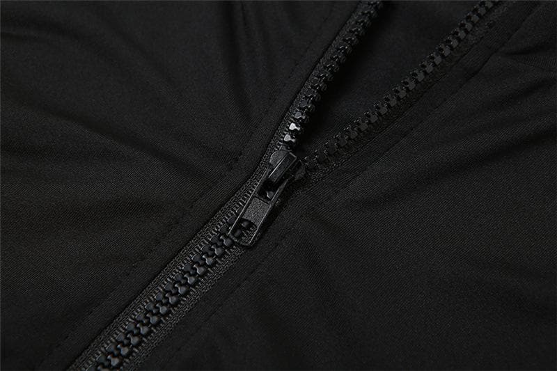 High neck stitch zip-up tank romper  | Festival Outfits Women