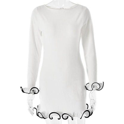 Long sleeve ruffle mini dress  | Festival Outfits Women