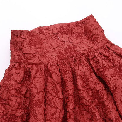 Lace up corset ruffle textured zip-up mini skirt  | Festival Outfits Women