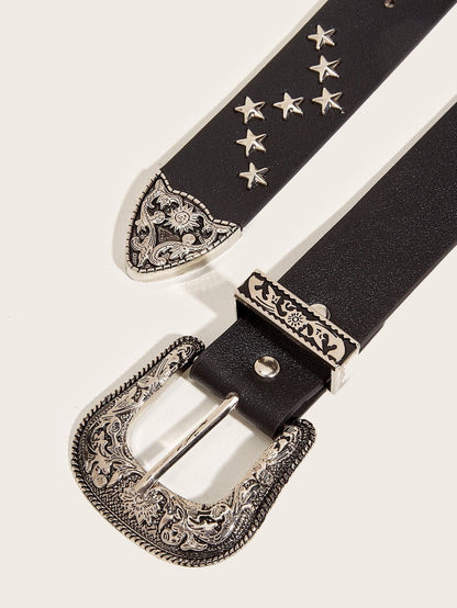 Star PU leather adjustable belt  | Festival Outfits Women