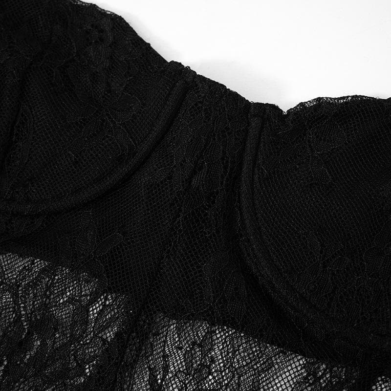 Lace see through solid self tie irregular backless tube jumpsuit  | Festival Outfits Women