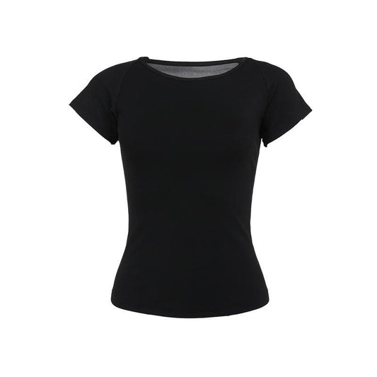 Short sleeve round neck print mesh top  | Festival Outfits Women