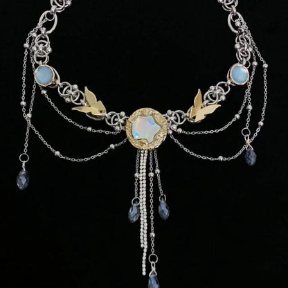 Butterfly pendant print choker necklace  | Festival Outfits Women