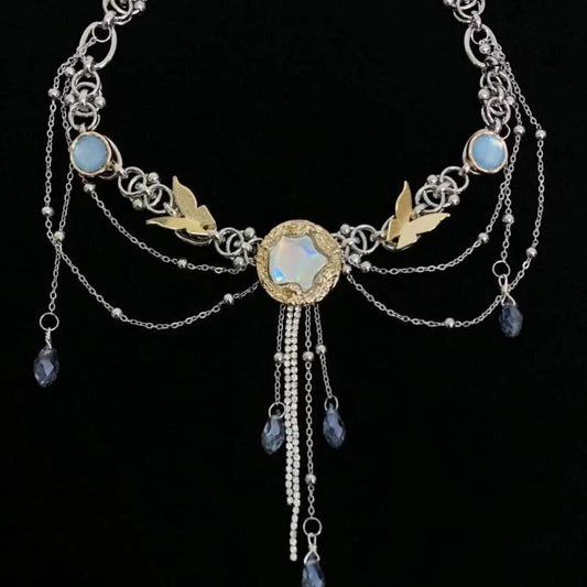 Butterfly pendant print choker necklace  | Festival Outfits Women