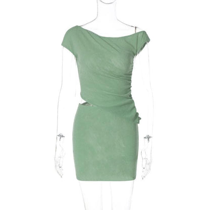 Off shoulder ruched mini skirt set  | Festival Outfits Women