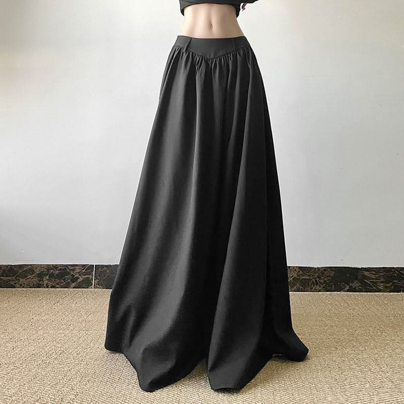 Ruched zip-up solid maxi skirt  | Festival Outfits Women