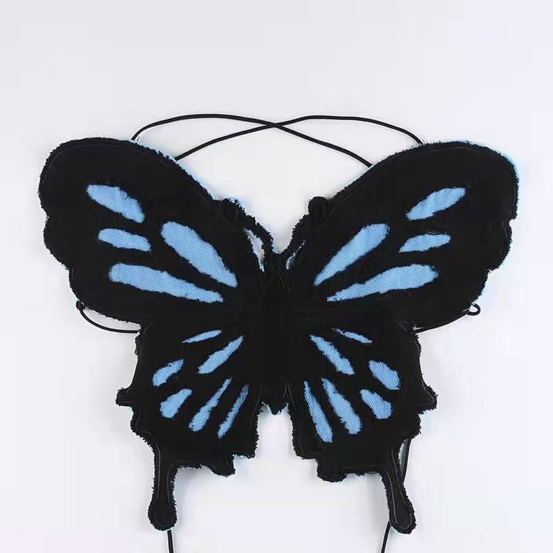 Butterfly pattern backless corss back cami top  | Festival Outfits Women