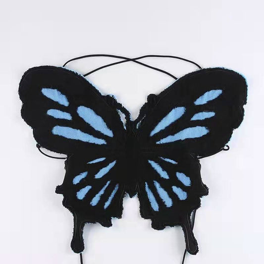 Butterfly pattern backless corss back cami top  | Festival Outfits Women