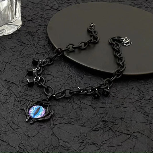Eye pendant beaded o ring choker necklace  | Festival Outfits Women