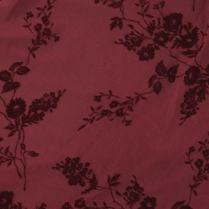 Flared sleeve off shoulder flower pattern top  | Festival Outfits Women