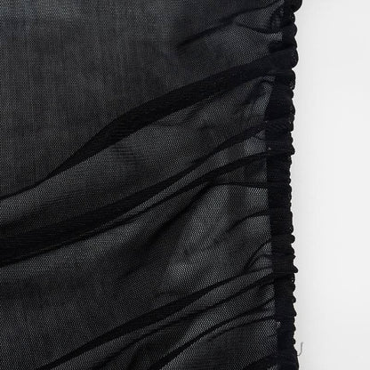 Backless mesh ruched tube mini dress  | Festival Outfits Women