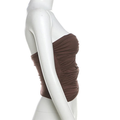 Sweetheart neck hollow out tube cut out top  | Festival Outfits Women