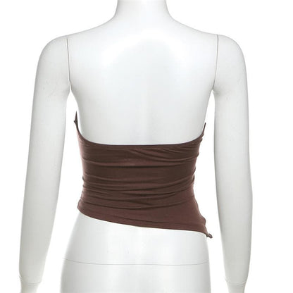 Sweetheart neck hollow out tube cut out top  | Festival Outfits Women