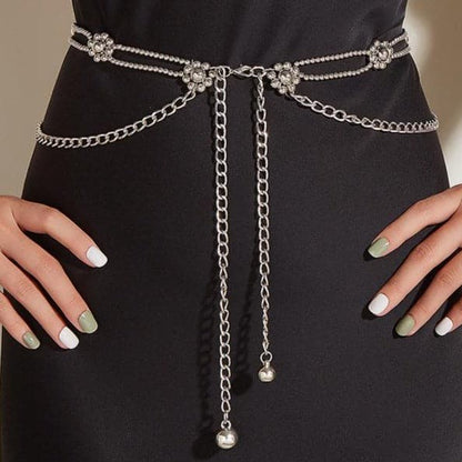 Flower beaded waist chain  | Festival Outfits Women