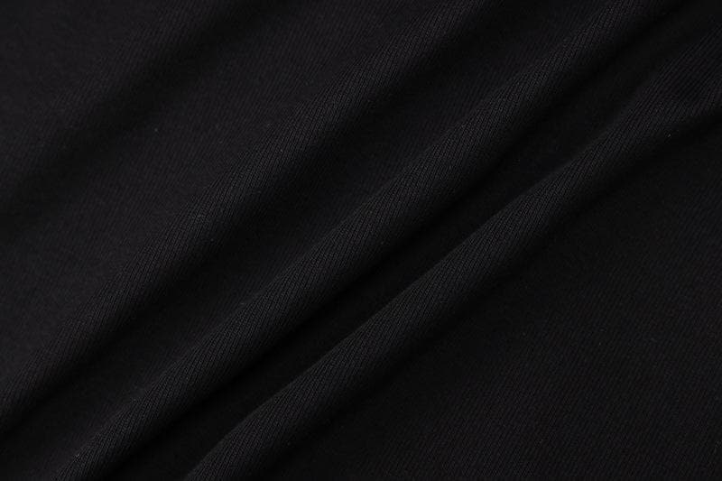 Sleeveless crewneck hollow out beaded contrast crop cut out top