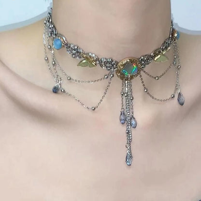 Butterfly pendant print choker necklace  | Festival Outfits Women