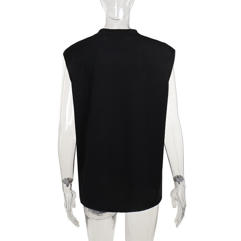 Sleeveless crewneck print top  | Festival Outfits Women
