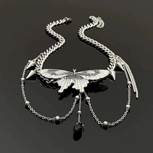 Butterfly rivet pendant necklace  | Festival Outfits Women