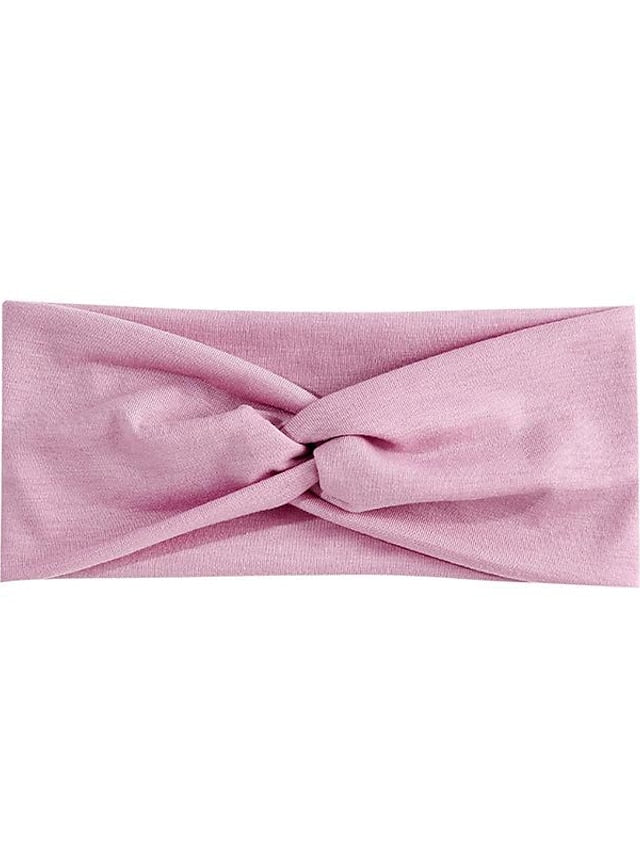 amazon candy color cross hairband women sports headband yoga sweat absorbing stretch bandana headband fashion headwear for Women