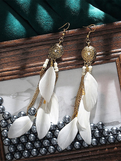Earrings Archaistic Street Feather Earring for Women