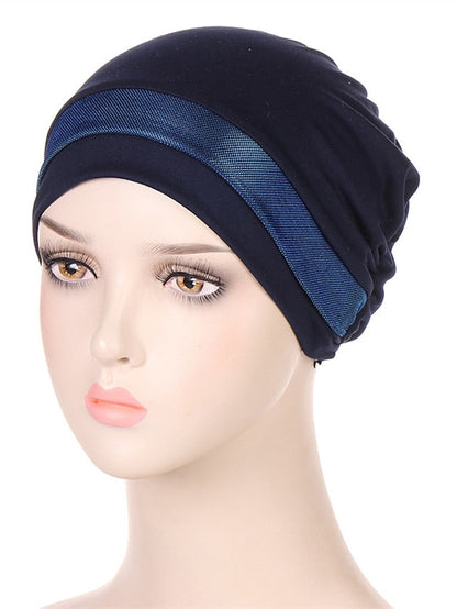 Soft Stretchy Under Scarf Cap for Women Soild Color Inner Hijab Bonnet Muslim Under Hijab Turban Hat for Women